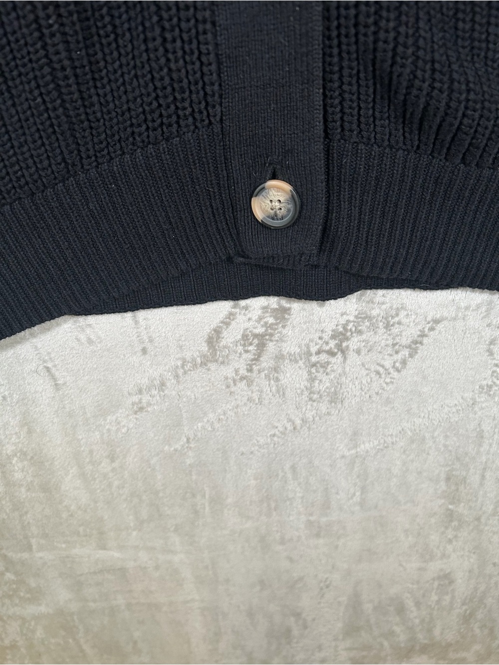 GAP Black Rib-Knit Cardigan with Button Front - Picture 4 of 7
